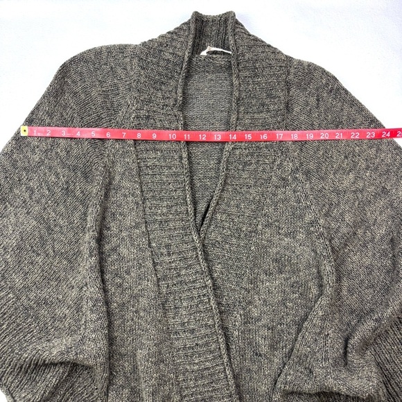 Soft Surroundings Brown Heather Cotton Cape Marled Single Button Cardigan (S/M) - Picture 14 of 15